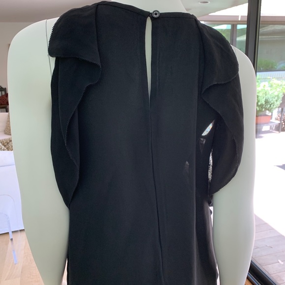 Kate Spade Black Sleeveless Ruffle Top - Picture 5 of 5